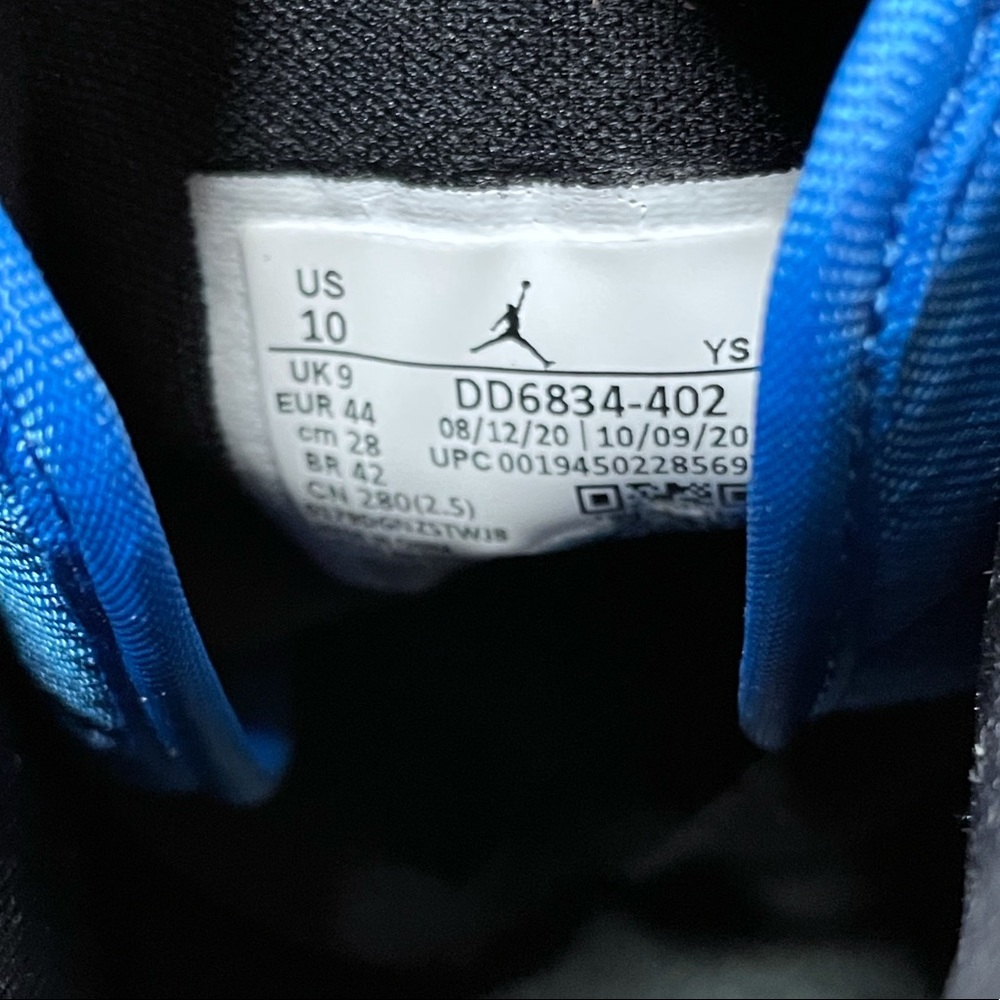 Nike Air Jordan 1 Mid SE Signal Blue DD6834-402 10 Patent Leather - Picture 4 of 11